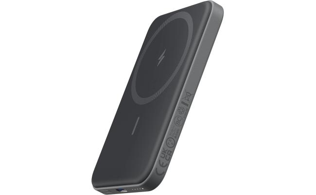 Anker 621 magnetic battery MagGo, 5000mah magnetic wireless portable charger with USB-C cable, only compatible with iPhone 14/14 pro/14 pro max, 13/12 series, Gray